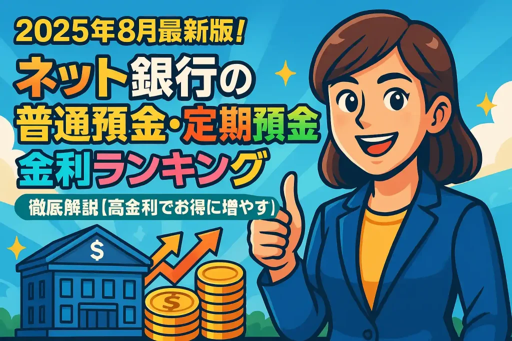 2025年8月最新版！ネット銀行の普通預金・定期預金金利ランキング徹底解説【高金利でお得に増やす】