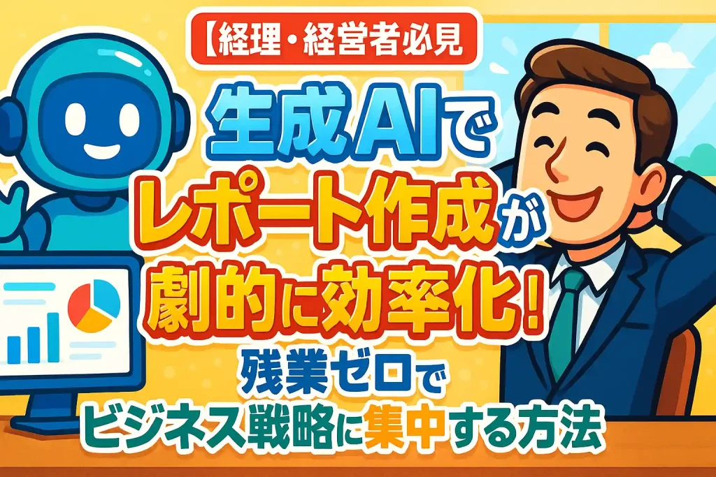 【経理・経営者必見】生成AIでレポート作成が劇的に効率化!残業ゼロでビジネス戦略に集中する方法