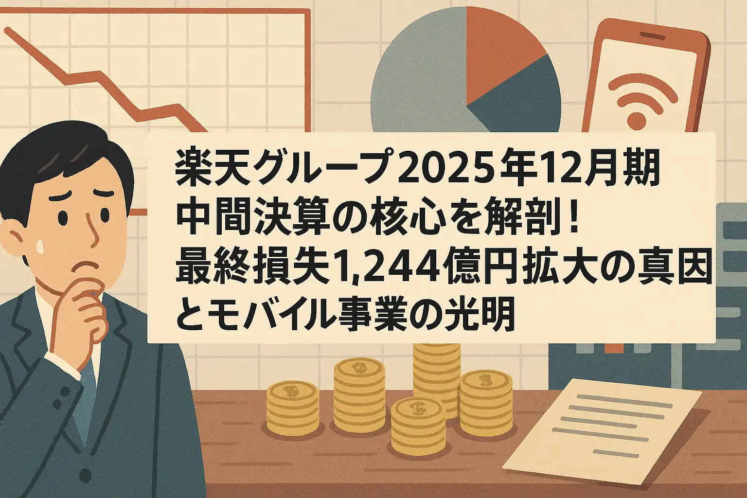 楽天グループ2025年12月期中間決算の核心を解剖！最終損失1,244億円拡大の真因とモバイル事業の光明