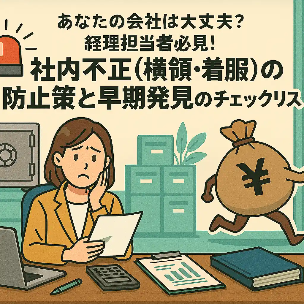 あなたの会社は大丈夫？経理担当者必見！社内不正（横領・着服）の防止策と早期発見のチェックリスト