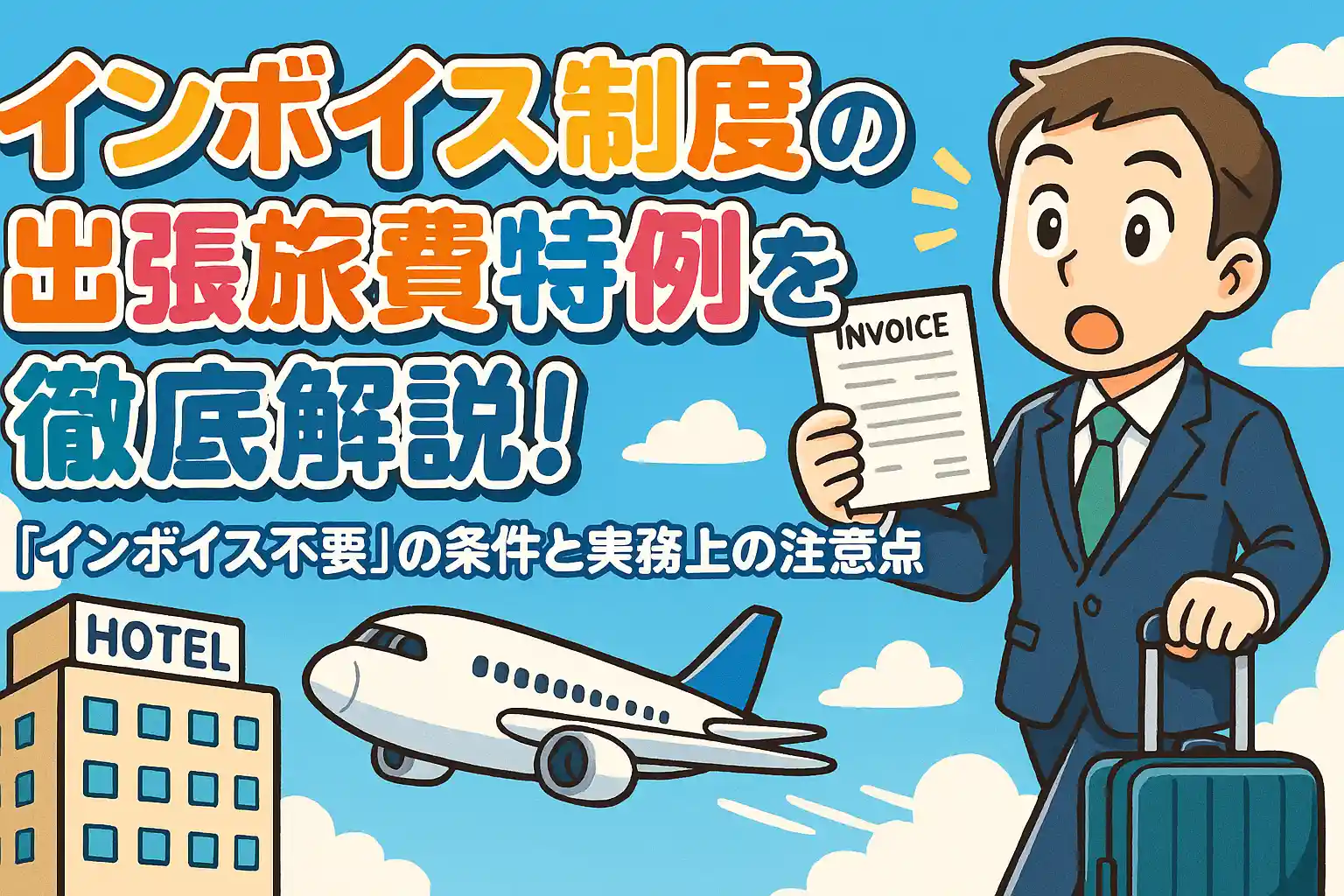 インボイス制度の出張旅費特例を徹底解説！「インボイス不要」の条件と実務上の注意点