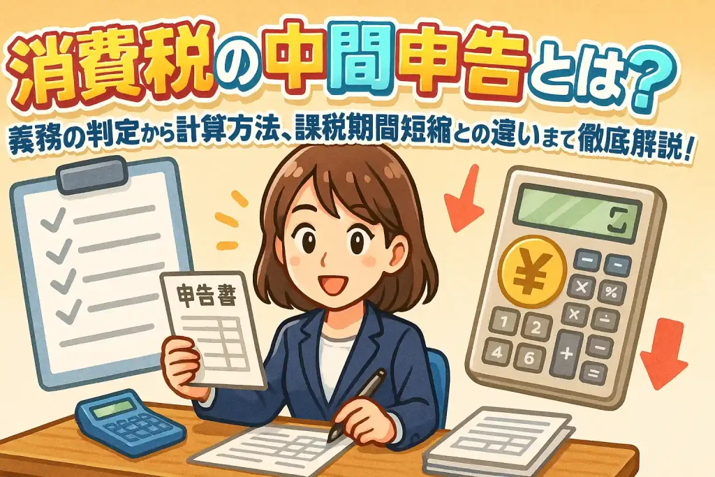 消費税の中間申告とは?義務の判定から計算方法、課税期間短縮との違いまで徹底解説!