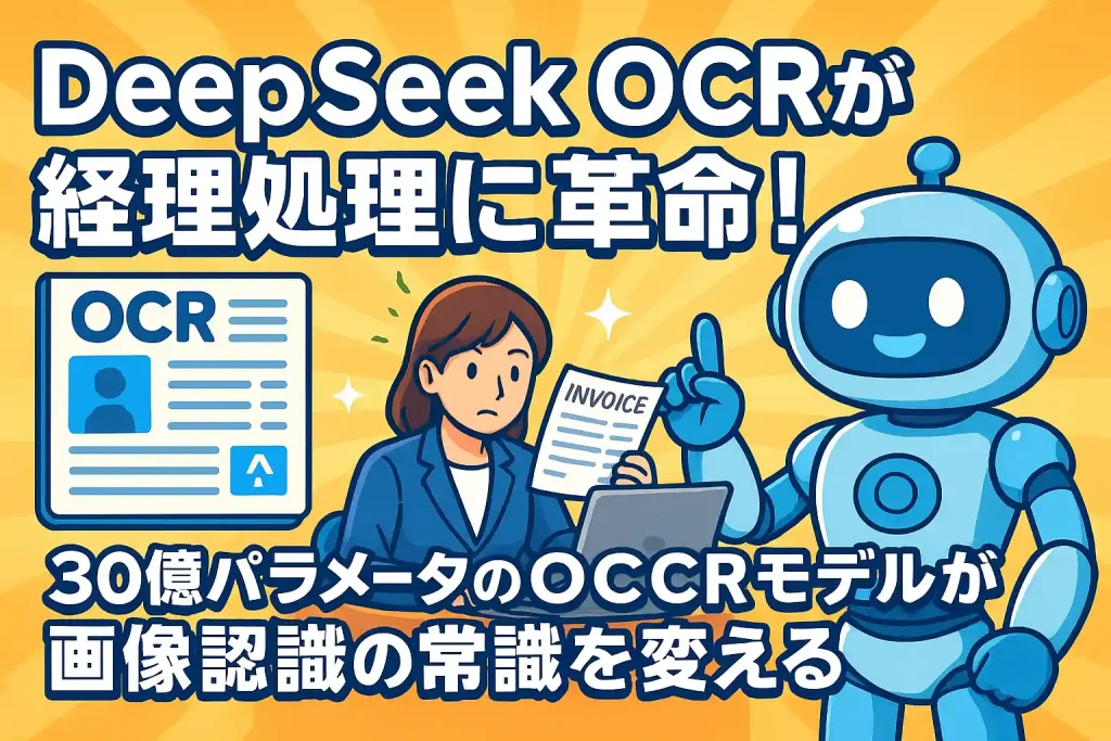 DeepSeek OCRが経理処理に革命!30億パラメータのOCRモデルが画像認識の常識を変える
