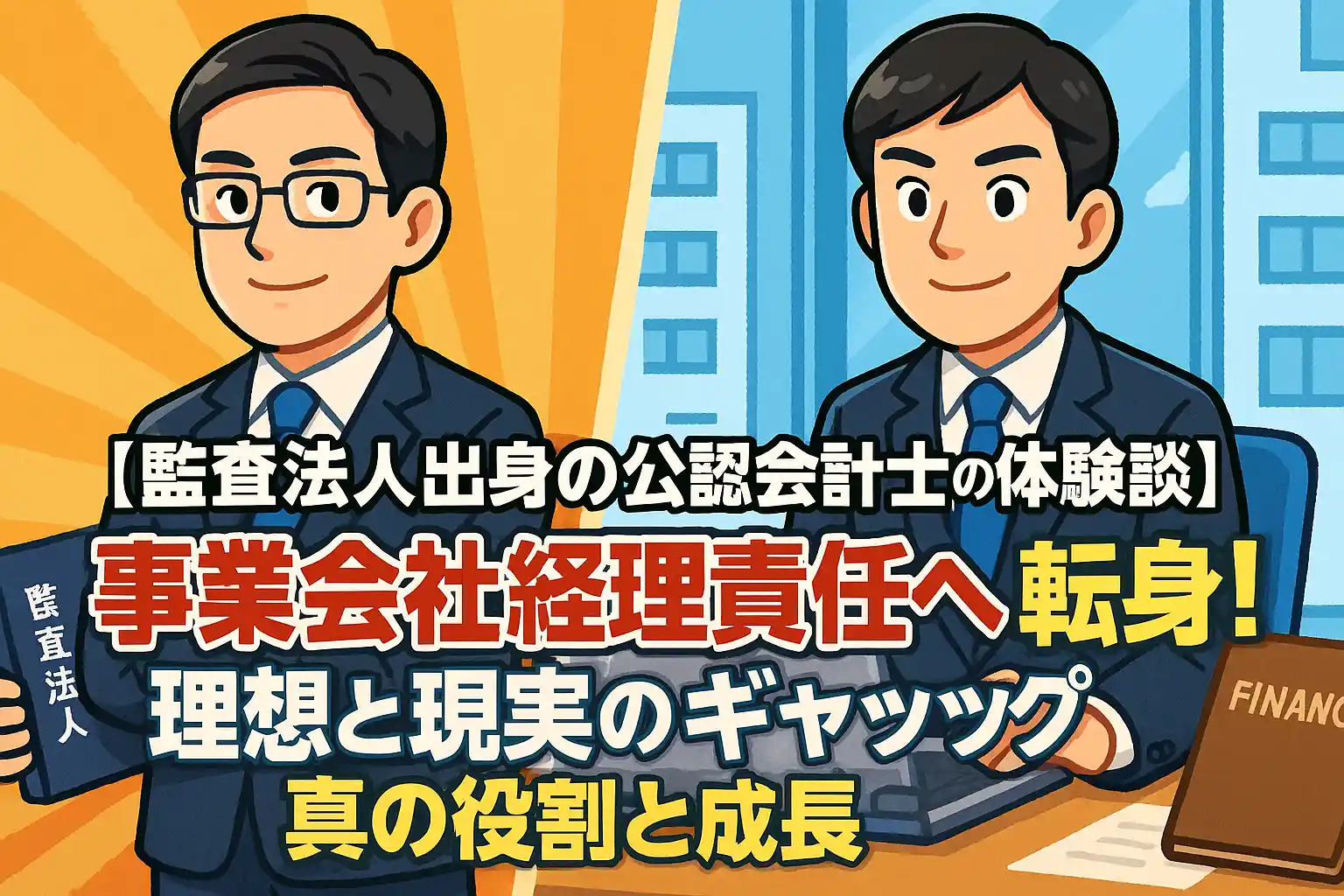 【監査法人出身の公認会計士の体験談】事業会社経理責任者へ転身！「理想と現実のギャップ」真の役割と成長