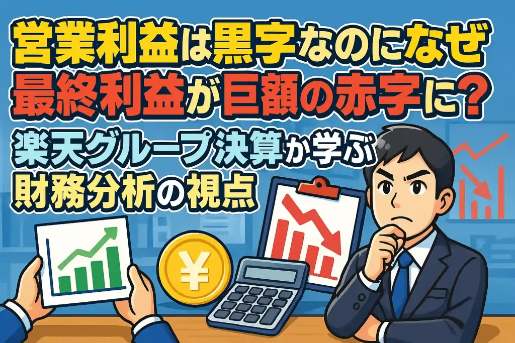 営業利益は黒字なのになぜ最終利益が巨額の赤字に？楽天グループ決算から学ぶ財務分析の視点