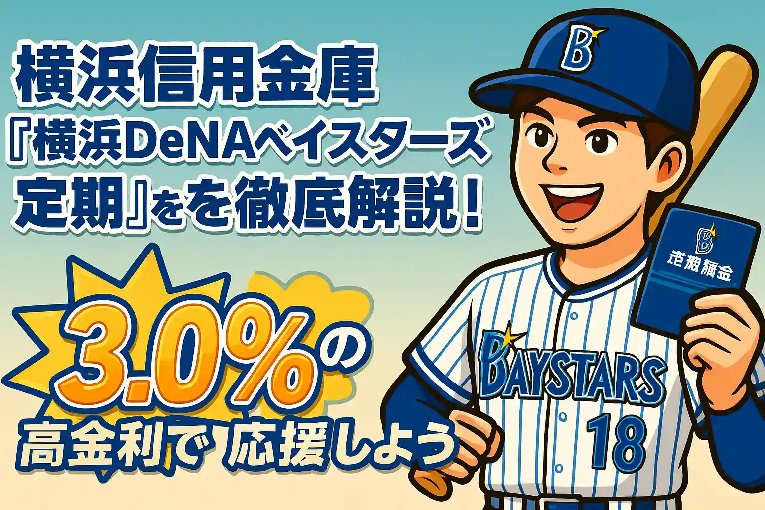 横浜信用金庫「2025年も熱戦をありがとう！横浜DeNAベイスターズ定期」を徹底解説！年3.0%の高金利で応援しよう